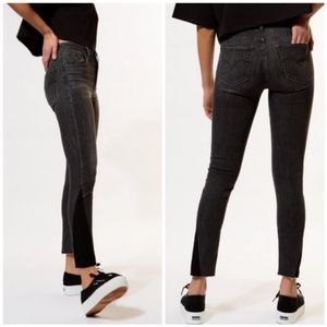 Levi's High Rise Skinny Raw Ankle Jeans